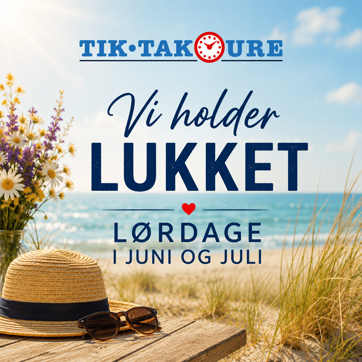 Lørdagslukket i juni og juli